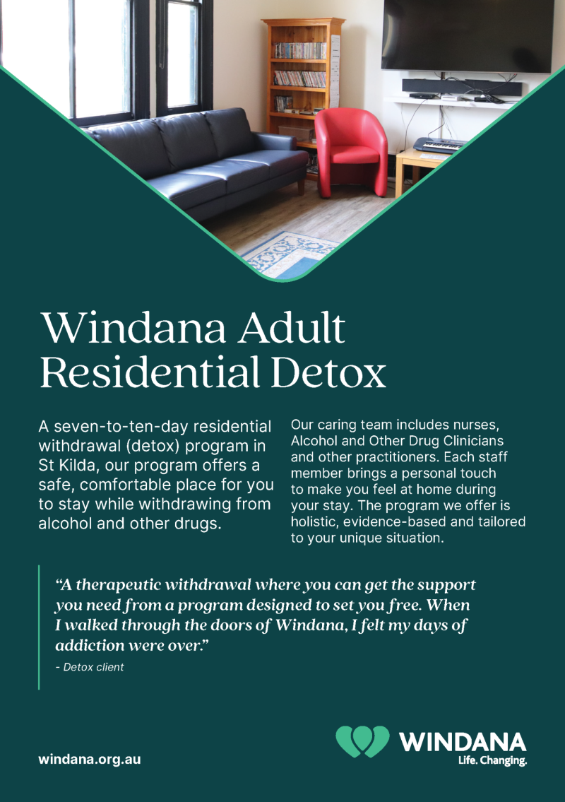 Thumbnail of Windana Adult Residential Detox flyer