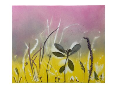 <b>Title: </b>Pretty in Pink<br /><b>Artist: </b>Ronit <br /><b>Description: </b>Abstract acrylic with real dried flowers <br /><b>Medium: </b>Acrylic on canvas with real dried flowers<br /><b>Price: </b>SOLD <br />