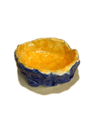 </b>Bowl<br /><b>Artist: </b>Purnima<br /><b>Description: </b>Hand built pottery pieces with colourful glaze<br /><b>Medium: </b>Earthenware clay and glaze<br /><b>Price: </b>Not for sale<br /><b>Artist Comments: </b>I enjoy working with clay as it's very soothing. It sometimes helps to slow my thoughts. <br /><br />