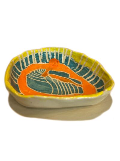 <b>Title: </b>Hand made pottery pieces<br /><b>Artist: </b>Suki<br /><b>Description: </b>Various handmade earthenware pottery pieces, colourful underglazes and over glazes<br /><b>Medium: </b>Earthenware clay and glaze<br /><b>Price: </b>Ranging from $15 - $40 per piece <br />