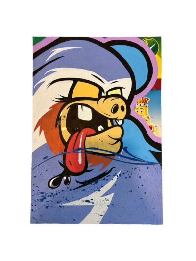 <b>Title: </b>Urban art on cereal box<br /><b>Artist: </b>Anonymous<br /><b>Description: </b>Acrylic paint marker on carboard, 'nameless beast'. Inspired by characters of graffiti art in Melbourne.<br /><b>Medium: </b>Acrylic on cardboard<br /><b>Price: </b>May consider offers <br />