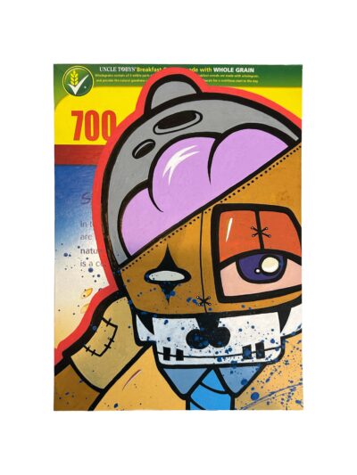 <b>Title: </b>Urban art on cereal box<br /><b>Artist: </b>Anonymous<br /><b>Description: </b>Acrylic paint marker on carboard<br /><b>Medium: </b>Acrylic on cardboard<br /><b>Price: </b>May consider offers <br /><b>Artist Comments: </b>I enjoy attending and being inspired by the endless positivity and surrounded with all the friends I've made over my time here. A great positive experience for people from all walks of life.<br /><br />