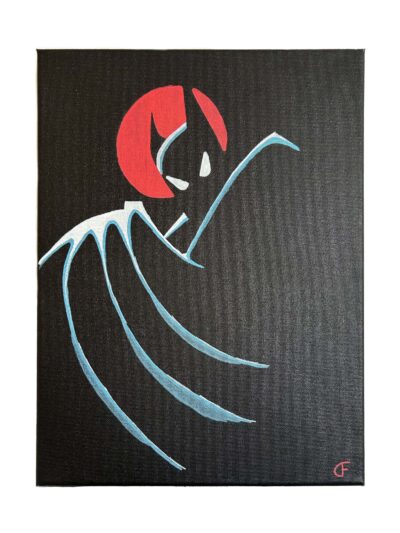 <b>Title: </b>Dark Knight<br /><b>Artist: </b>Danny<br /><b>Description: </b>Batman from the animated series <br /><b>Medium: </b>Acrylic on canvas <br /><b>Price: </b>$50 <br /><b>Artist Comments: </b>I enjoy working on projects and socialising with all the participants.<br /><br />
