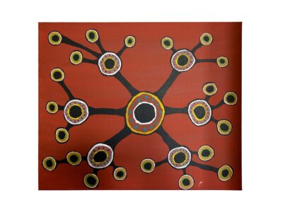 <b>Title: </b>Family Connections<br /><b>Artist: </b>Trish<br /><b>Description: </b>Indigenous<br /><b>Medium: </b>Acrylic on canvas <br /><b>Price: </b>Not for sale<br />